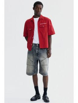 H&M - Men Blue Super Baggy Denim shorts