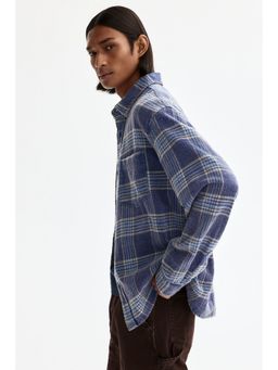 H&M - Men Blue Relaxed Fit Cotton shirt