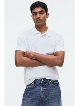 H&M - Men White COOLMAX® Slim Fit Polo T-shirt