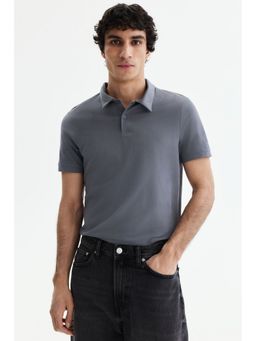 H&M - Men Grey COOLMAX® Slim Fit Polo T-shirt