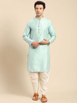 Amodh by Kisah - Men Blue Kurta (Set of 2)