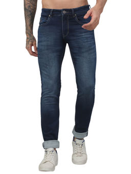 Cantabil - Men Blue Solid Stretchable Jeans