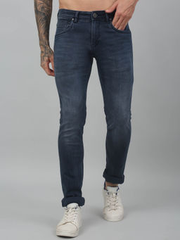 Cantabil - Men Blue Solid Stretchable Jeans