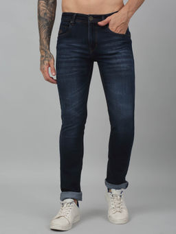 Cantabil - Men Blue Solid Stretchable Jeans