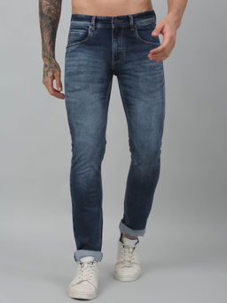 Cantabil - Men Blue Solid Stretchable Jeans
