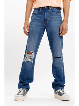 FREAKINS - Ripped Indo Mens Straight Jeans