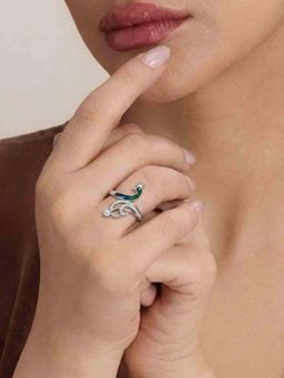 Estele - Rajvika Morbagh White Peacock Ring