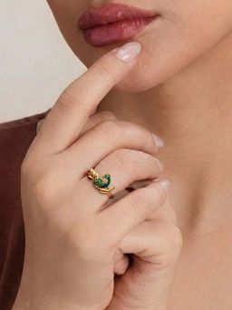 Estele - Ranjika Morbagh Green Peacock Ring