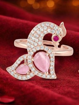 Estele - Alankara Morbagh Pink Peacock Ring