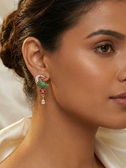 Estele - Swarnika - Morbagh Multi-Color Rose Gold Earrings