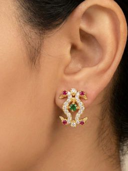 Estele - Mayura - Morbagh Gold CZ Stud Earrings