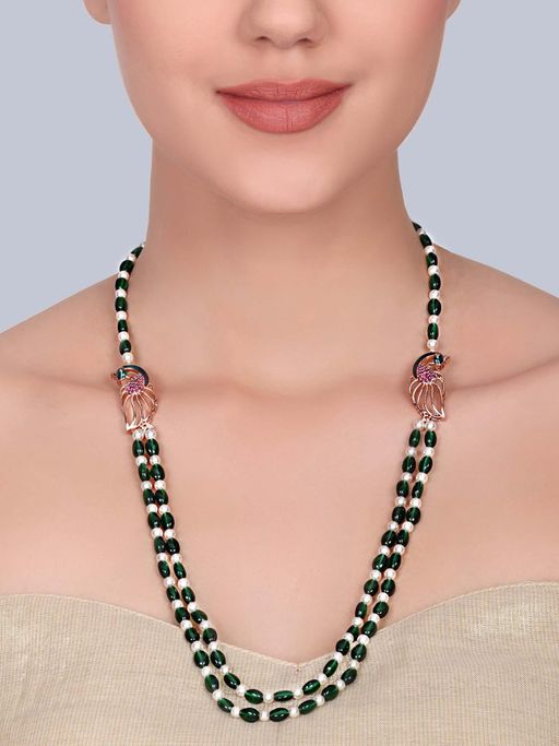 Estele Rajani - Morbagh Green Beaded Necklace