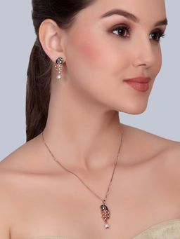 Estele - Ratnika - Morbagh White CZ Necklace with Earrings