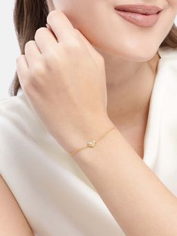 Carlton London - 18kt Gold Plated Heart Wraparound Bracelet