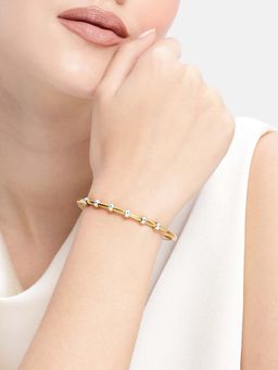 Carlton London - Multi-Color 18kt Gold Plated Evil Eye Bracelet