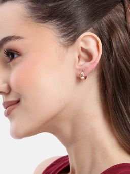 Carlton London - 18kt Rose Gold Plated Mini Huggies Hoop Earrings