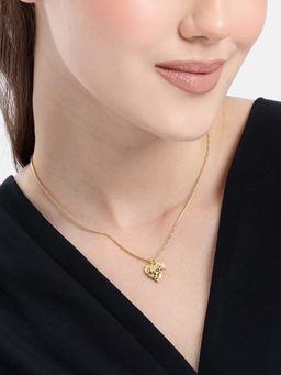 Carlton London - 18kt Gold Plated Heart Necklace