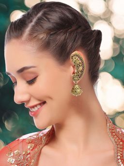 OOMPH - Multi-Color Laxmi Design with Kemp Sear Cuff Earrings