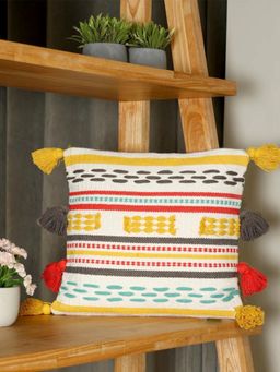 Sashaa World - Handwoven Multi Tassel Cushion Cover