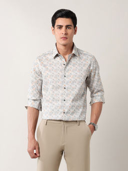 Arrow Newyork - Men's Geometric Printed Manhattan Slim Fit Shirt