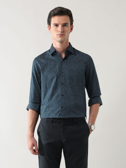 Arrow - Men's Manhattan Slim Fit Geometric Printed Shirt