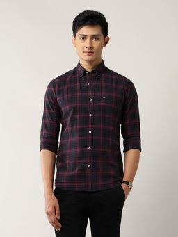 Arrow Sports - Men's Slim Fit Tartan Checked Shirt