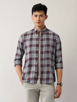 Arrow Sports - Men's Plaid Checked Slim Fit Button Down Shirt