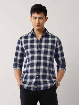 Arrow Sports - Men's Plaid Checked Slim Fit Shirt