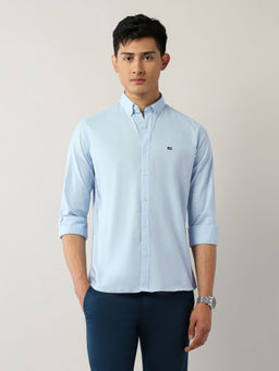 Arrow Sports - Men's Slim Fit Oxford Button Down Shirt-Blue