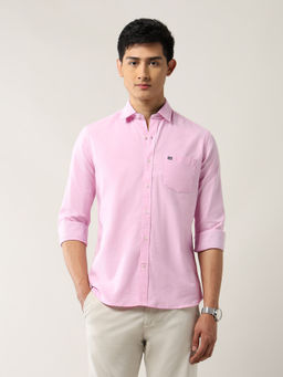 Arrow Sports - Men's Slim Fit Pure Cotton Oxford Shirt-Pink