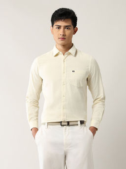 Arrow Sports - Men's Solid Pure Cotton Shirt-Yellow