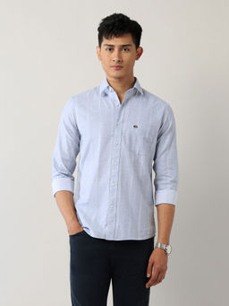 Arrow Sports - Men's Vertical Striped Slim Fit Shirt-Blue