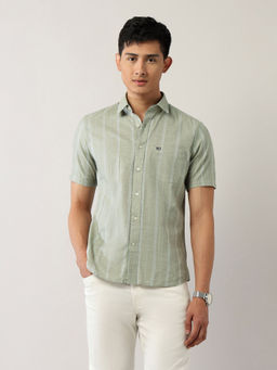 Arrow Sports - Men's Vertical Striped Pure Cotton Shirt