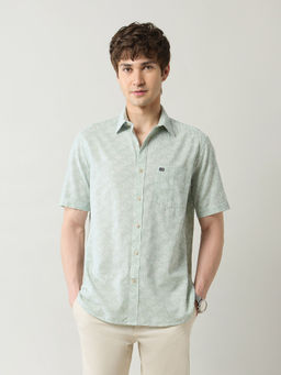 Arrow Sports - Men's Pure Cotton Regular Fit Shirt-Green