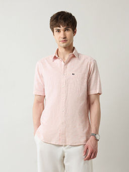 Arrow Sports - Men's Pure Cotton Regular Fit Shirt-Pink