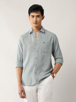 Arrow Sports - Men's Slim Fit Solid Shirt-Grey