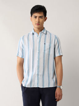 Arrow Sports - Men's Vertical Striped Regular Fit Shirt-Green