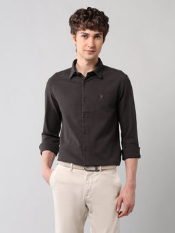 U.S. Polo Assn. Denim Co. - Men's Pure Cotton Regular Fit Dobby Shirt