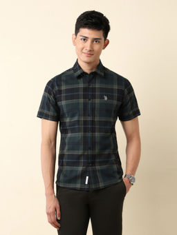 U.S. POLO ASSN. - Men's Pure Cotton Tailored Fit Dobby Shirt