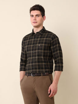 U.S. POLO ASSN. - Men's Grid Tattersall Checked Pure Cotton Shirt