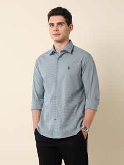 U.S. POLO ASSN. - Men's Micro Checked Tailored Fit Shirt