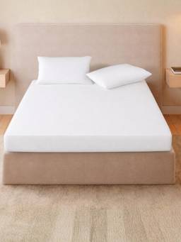 Welspun - Welprotect Solid King Mattress Protector Soft, Durable & Allergen Safe White