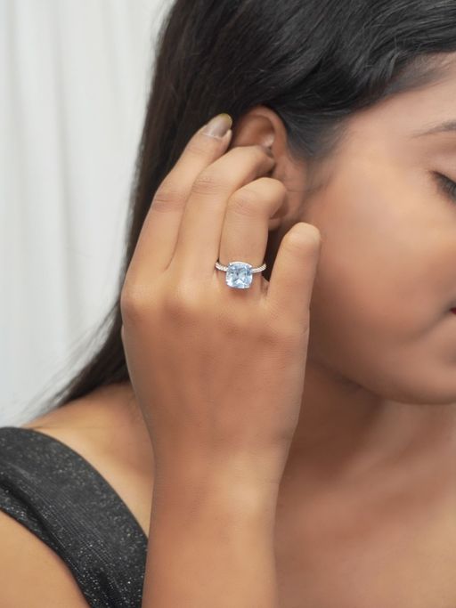 Niscka Halo American Diamond Ring