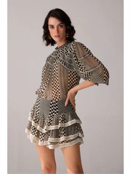 Verb - Black Keira Checks Skorts