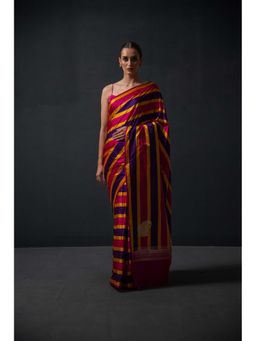 Sacred Weaves - Konia Satin Silk Handloom Banarasi Saree Without Blouse