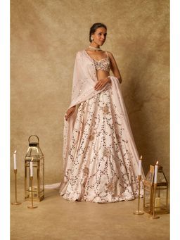 Masumi Mewawalla - Sequin Embroidered Lehenga with Stitched Blouse and Dupatta (Set of 3)