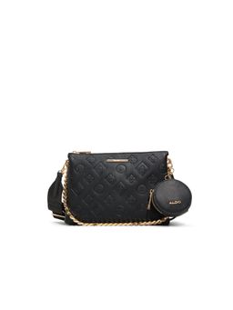 Aldo - ANNALEVER270 Black Women's Sling Bag With Detachable Strap & Pouch