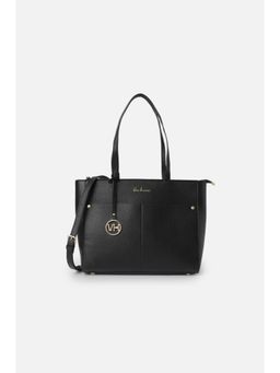 Van Heusen - Women Black Solid Formal Tote Bag With Detachable Strap