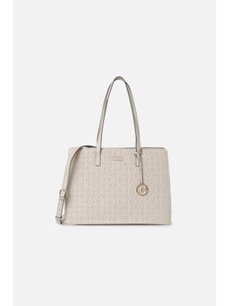 Van Heusen - Women Beige Textured Formal Tote Bag With Detachable Strap
