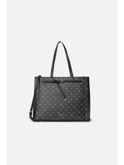 Van Heusen - Women Black Print Casual Tote Bag With Detachable Strap